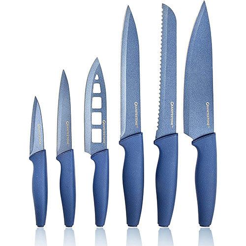 Granitestone NutriBlade - Official Website Nutriblade (Blue) 6 Piece Set +  Acrylic Block