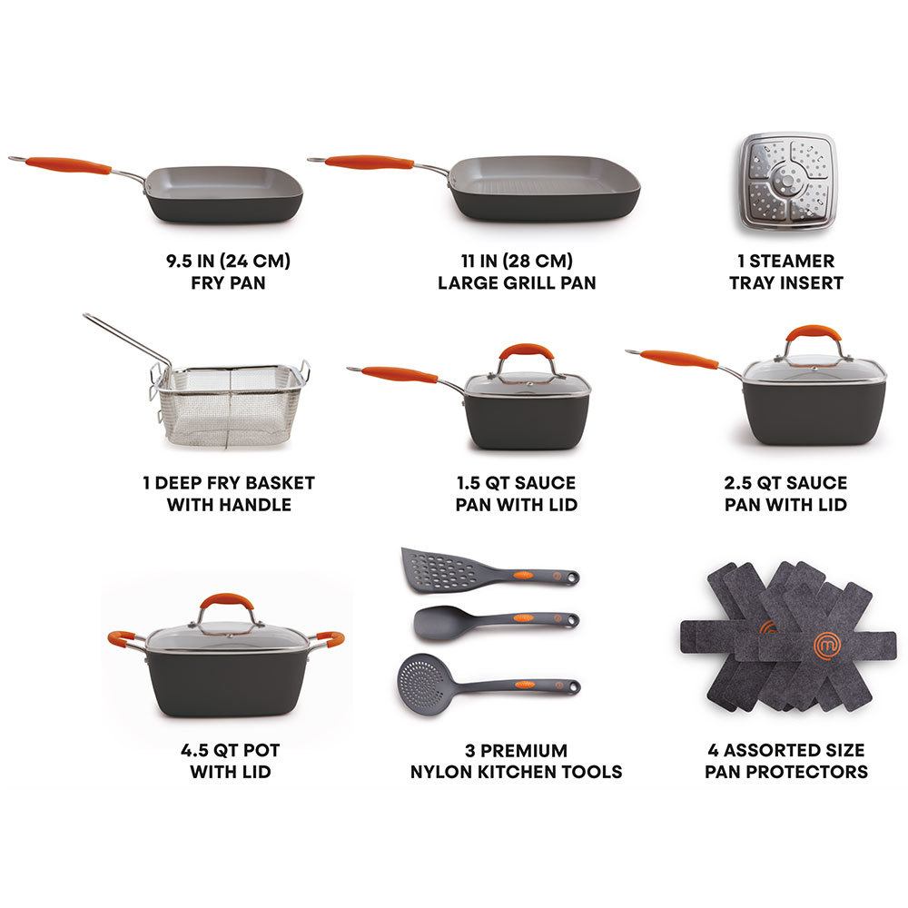 Fusion Guard - MasterChef Champions Collections 5 Piece Champions' Fry &  Steam Cook Set