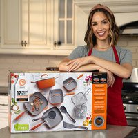 MasterChef MC3006 17 Pieces Champions Square Cookware Set Orange - On Sale  - Bed Bath & Beyond - 38365319