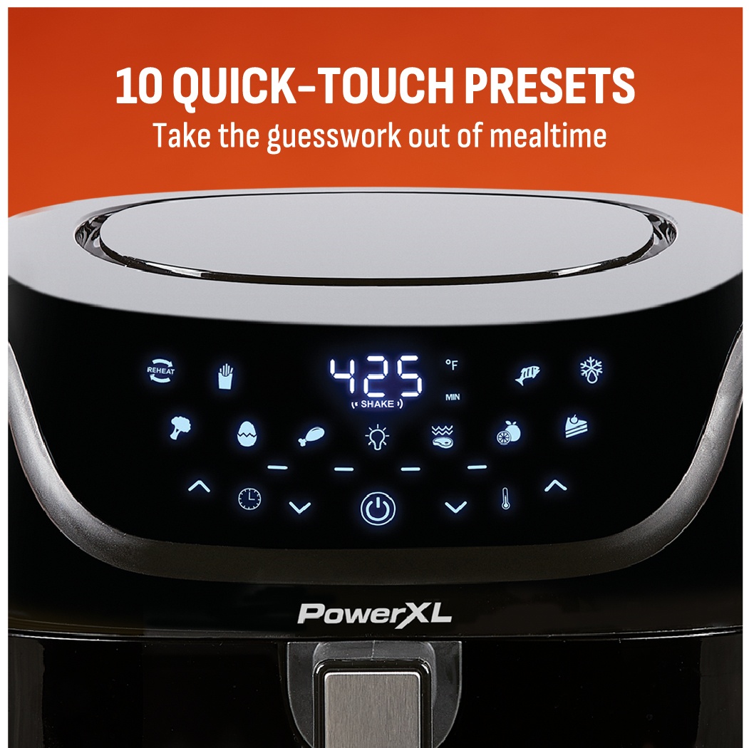 PowerXL™ Vortex Pro Air Fryer™ SmartTech with Recipe App 8-QT Large Air  Fryer Oven Combo with 10 Presets Roast Bake Broil Dehydrate – Black -  Matthews Auctioneers