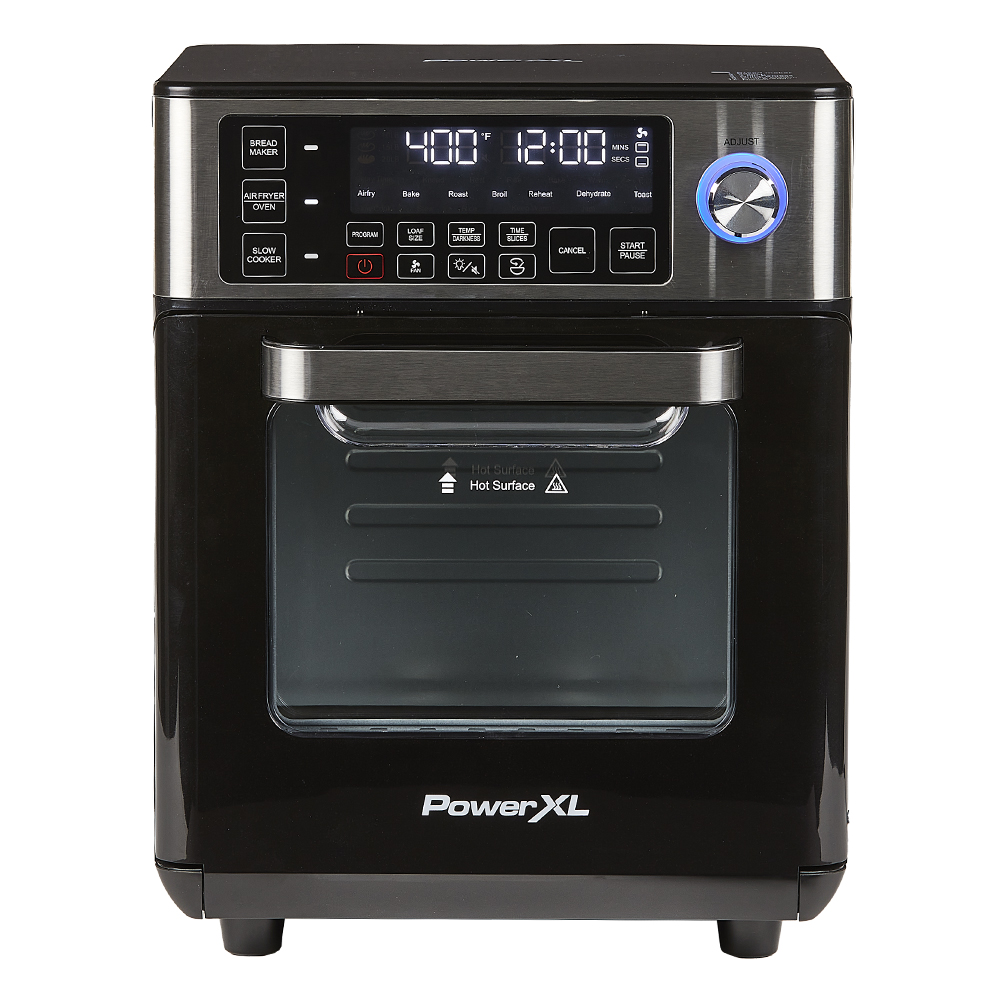 PowerXL Air Fryer Vortex - Multi Cooker with Roast, Bake, Food Dehydrator,  Reheat Non Stick Coated Basket, Cookbook (7 QT, Black)