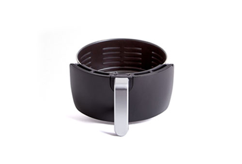 della XL Electric Air Fryer Button Guard & Detachable Basket - Black 5.8 qt, 1800W