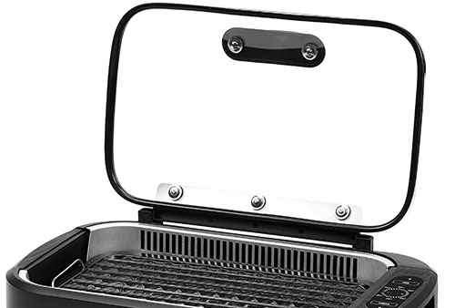 PXLSG PowerXL Smokeless Grill Family Size- with Tempered Glass Lid with  Interchangeable Grill and Griddle Plate and Turbo Speed Smoke