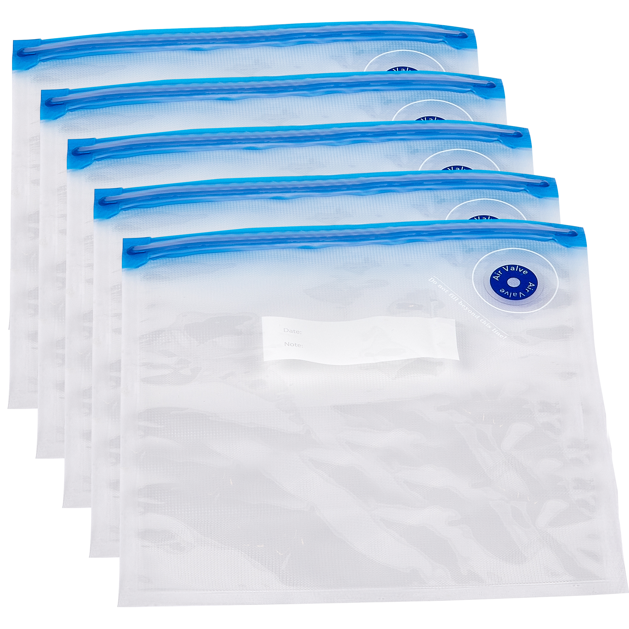 Vacuum Sealer Zipper Bags 5 pc. Set Duo NutriSealer