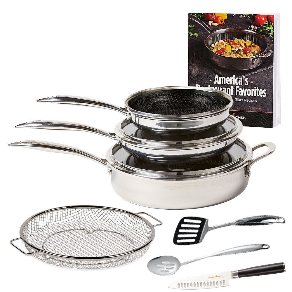 Copper Chef Titan, Tri-Ply Stainless Steel 6-Piece Cookware Set