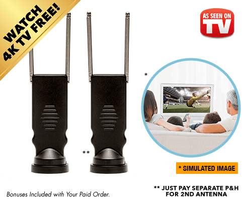Double offer – buy one HD TV antenna, get one free – just pay p&h