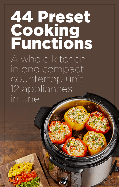 44 preset cooking functions – a whole kitchen in one compact countertop instant pot – 12 appliances in one