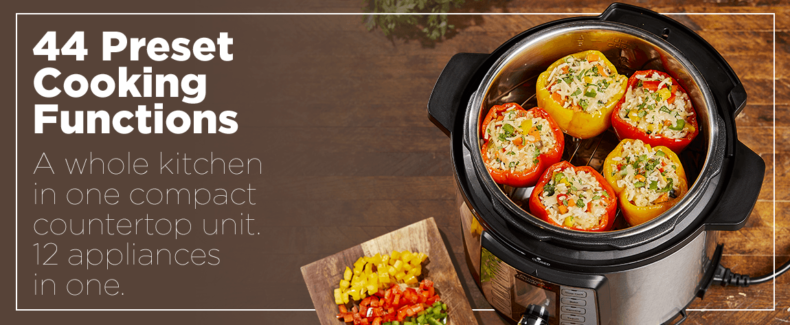 44 preset cooking functions – a whole kitchen in one compact countertop instant pot – 12 appliances in one