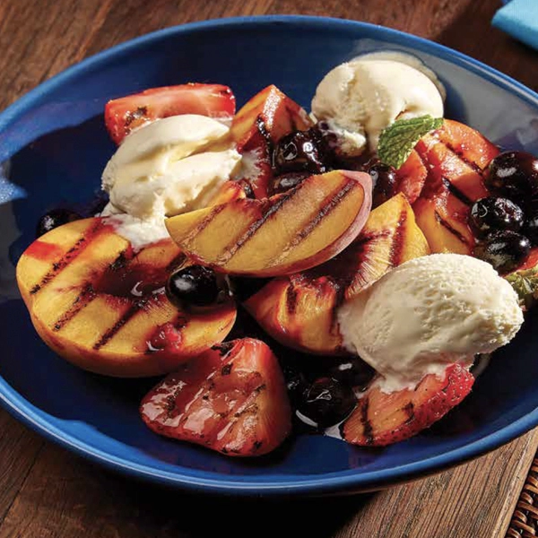 PowerXL Indoor Grill & Griddle Grilled Fruit with ice Cream