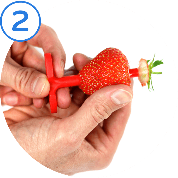 2. Push huller through center