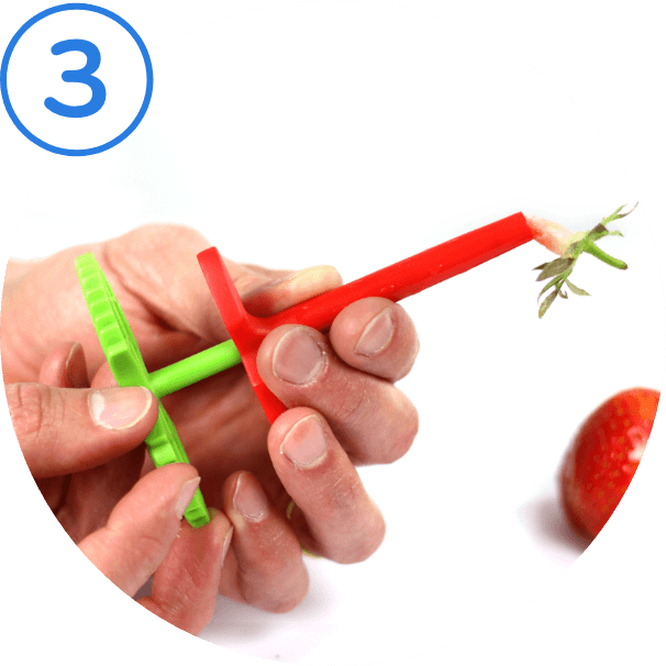 3. Clean huller with the pipe cleaner