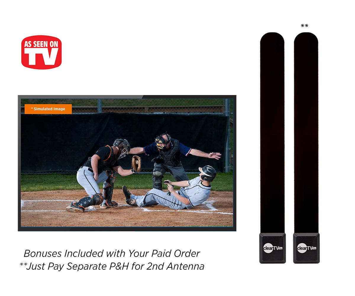 Double offer – buy one HD TV antenna, get one free – just pay p&h