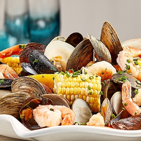 PowerXL COMBO Steamed Seafood Dish