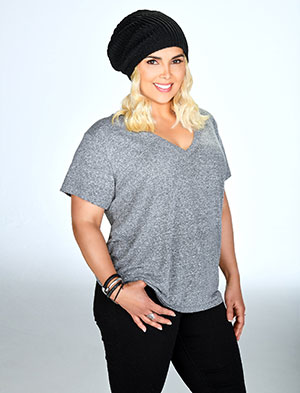 black hat blonde hair