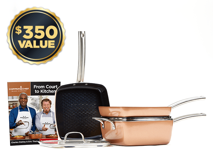 Copper Chef pots and pans set | Black Diamond collection | $450 value