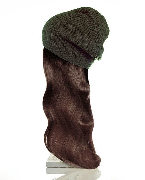 green hat brown hair