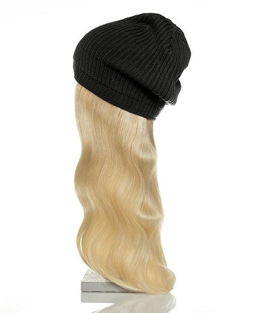 black hat blonde hair