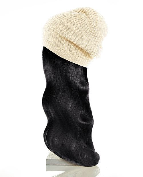 tan hat black hair
