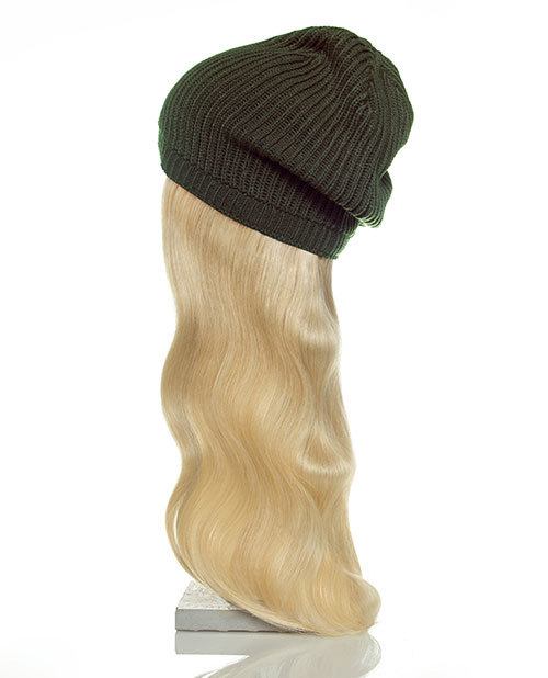 green hat blonde hair