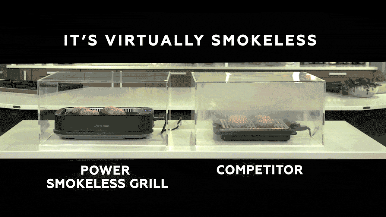 Animation: Power Smokeless Grill versus Competitor