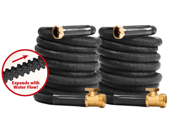 hose available in 4 sizes: 25", 50", 75", 100"