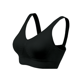 black genie tlc bra showing wire-free design.