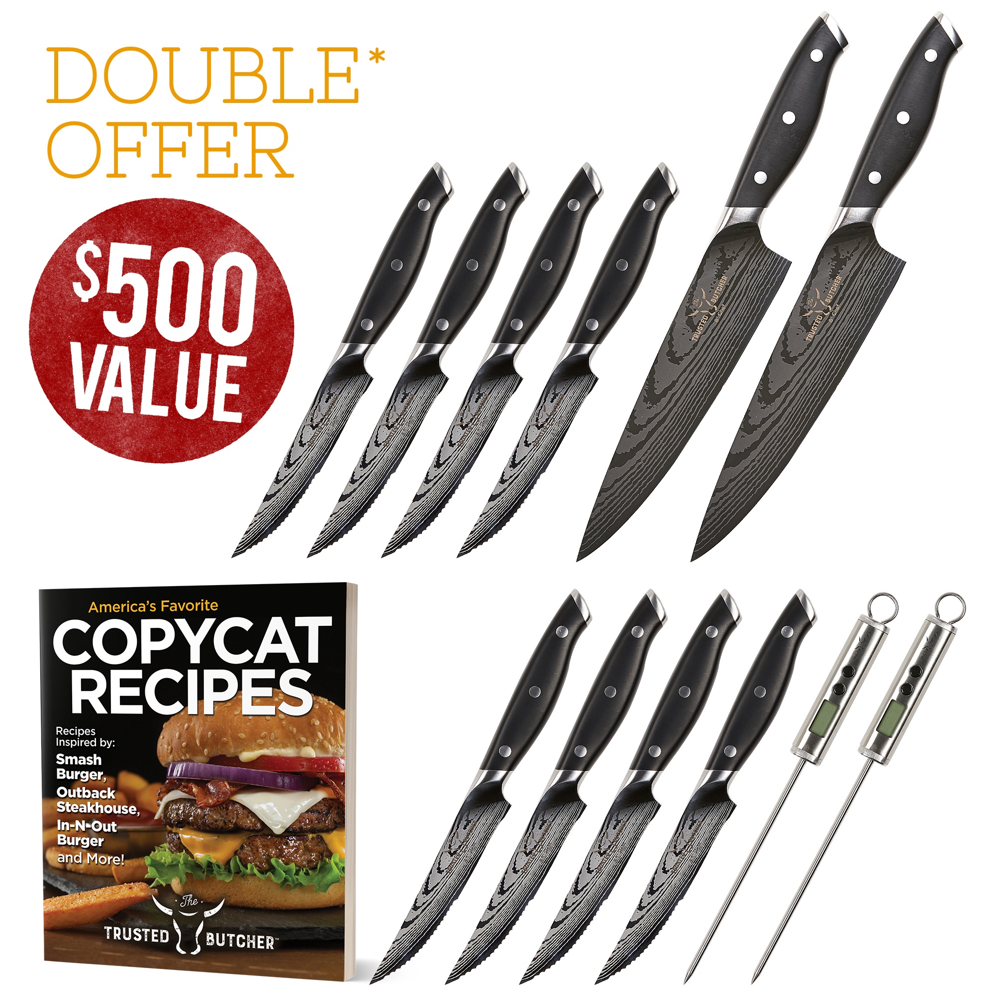 Trusted Butcher Knives - Double offer