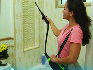 Using the Lazer attachment in the bathroom