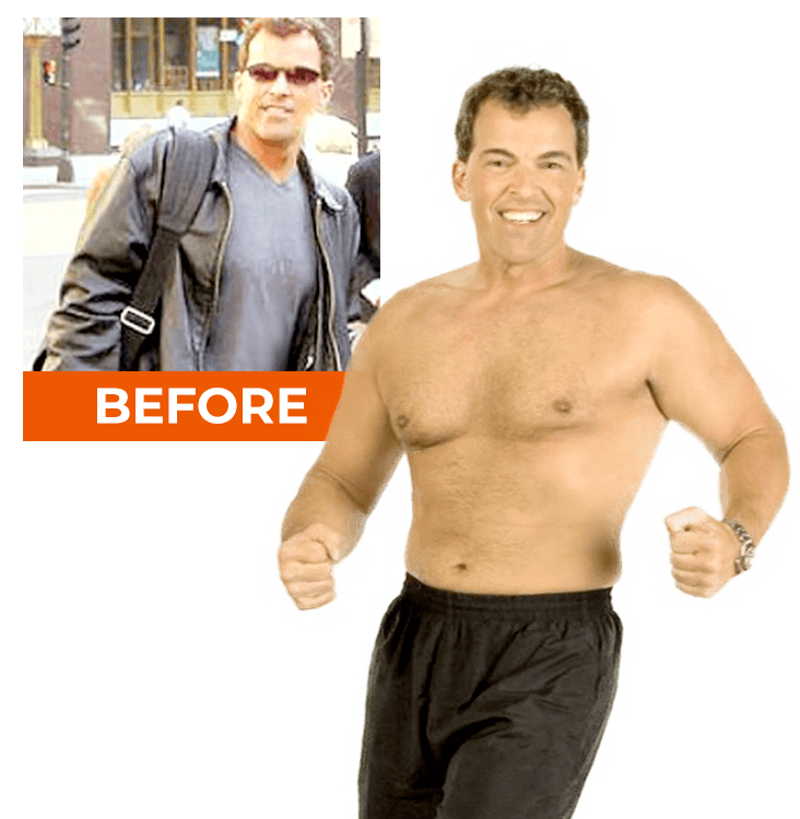 before & after: muscular man