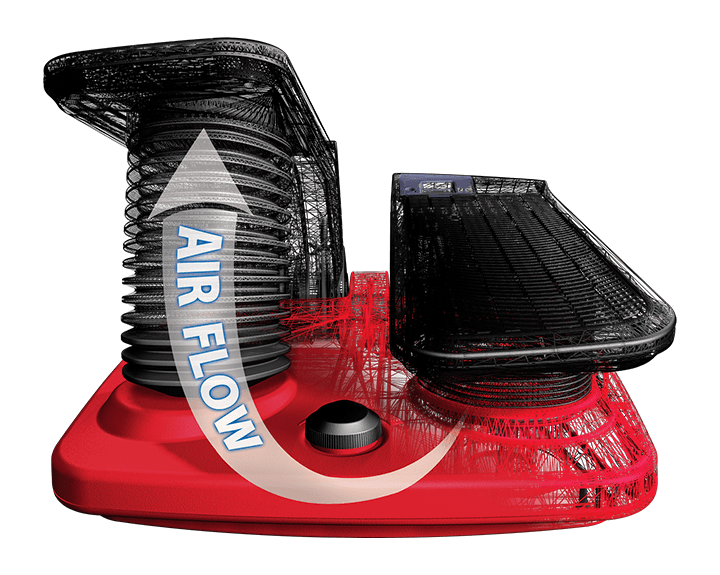 AirClimber Xpress showing air flow technology