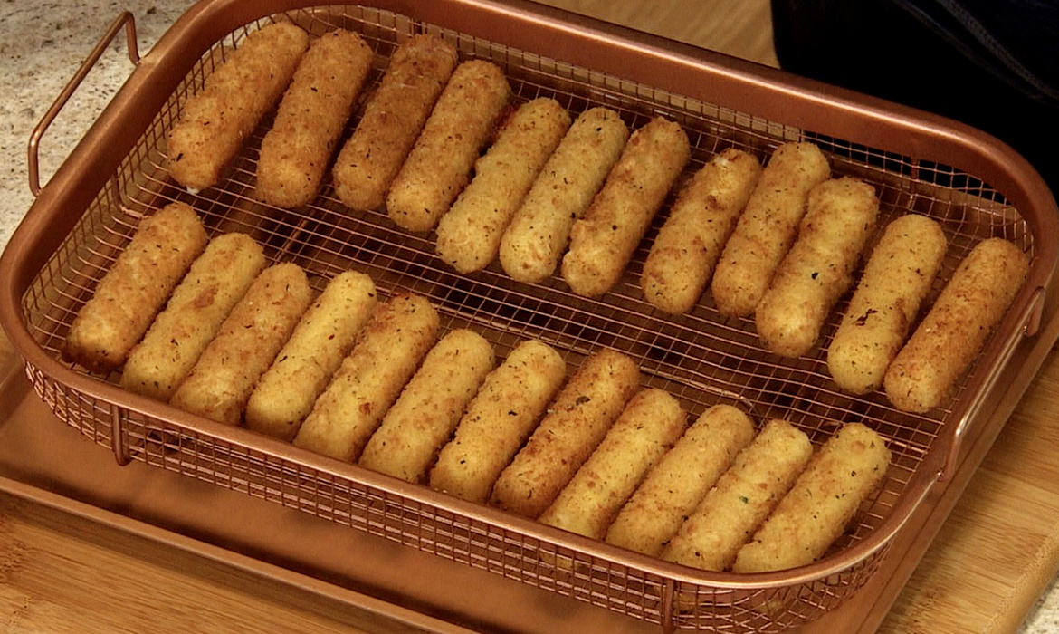 mozzarella sticks - no flipping required