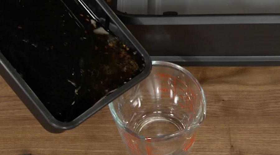 drained fat and grease
