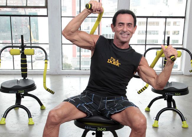 John Abdo sitting on the Ab Doer 360