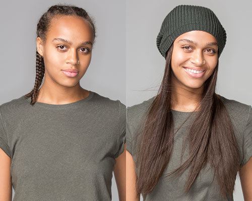 Before After Brunette